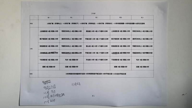 徒手自重健身计划 徒手自重健身计划